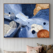 Indigo Current II Canvas Wall Art
