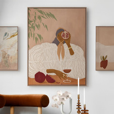 Andrea, Red Notes Canvas Wall Art