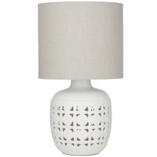 White Fiesta Ceramic Table Lamp