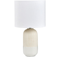 55cm White Darcy Ceramic Table Lamp