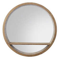 Natural Chelsea Wooden Mirror with Shelf