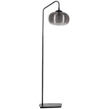 Black & Silver Orb Glass Floor lamp