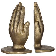 2 Piece Praying Hands Polyresin Bookend Set