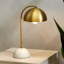48cm Atticus Metal & Marble Table Lamp