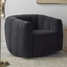 Voros Upholstered Swivel Armchair