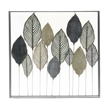 Trio Leaves Steel Wall Accent