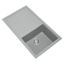 Carysil 860mm Single Granite Composite Kitchen Sink with Drainer