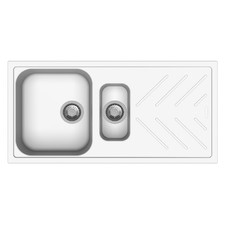 Obsidian 1000mm 1 & &frac14; Granite Composite Kitchen Sink with Drainer