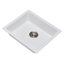 Carysil 530mm Single White Granite Composite Kitchen Sink
