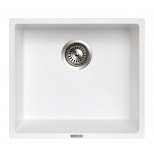 Carysil 450mm Single White Granite Composite Kitchen Sink