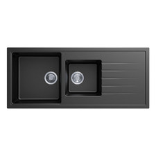 Carysil 1160mm 1 & ¼ Granite Composite Kitchen Sink with Drainer
