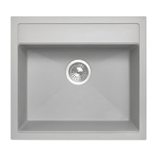 Carysil 560mm Single White Granite Composite Kitchen Sink