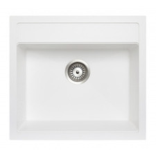 Carysil 560mm Single White Granite Composite Kitchen Sink