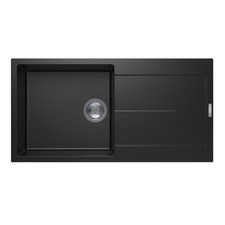 Carysil 1000mm Single Black Granite Kitchen Sink with Drainer