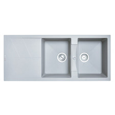 Carysil 1160mm Double Granite Composite Kitchen Sink with Drainer