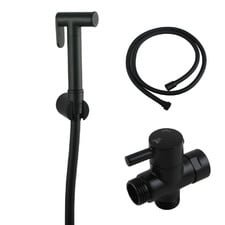 Stan Matte Black Round Hand-Held Toilet Bidet Spray Wash Set