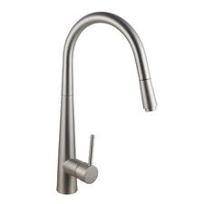 Brushed Nickel Swivel Pull-Out Kitchen Mixer Tap