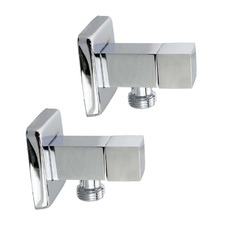 Ottimo Square Wall Mounted Washing Machine Taps (Set of 2)