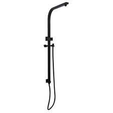 Square Gooseneck Twin Rail Shower Body