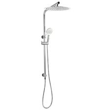 Euro Round Chrome Twin Shower With Top Water Inlet