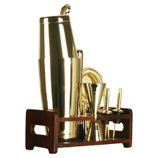 11 Piece Gold Boston Stainless Steel Cocktail Shaker Set