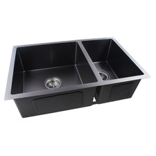 Grey Black Stainless Steel 1.75 Kitchen Sink Bowl