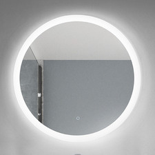 Silver Bettencourt Round LED Bathroom Mirror