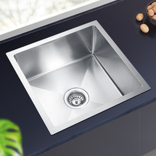 Silver Satin Stainless Steel Single Kitchen Sink Bowl