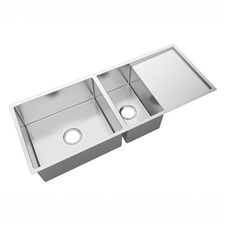 Melotte 1160mm 1 & &frac12; Stainless Steel Kitchen Sink with Drainer