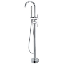 Floor Mounted Bath Mixer With Hand Shower