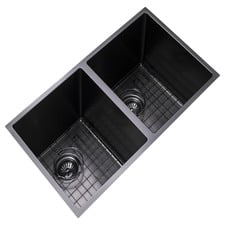 Tephra 820mm Double Stainless Steel Kitchen Sink & Accessories Package