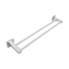 Nero 600mm Chrome Stainless Steel Double Bar Towel Rail