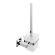Nero Chrome Stainless Steel Toilet Brush with Holder