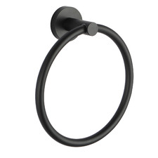 Black Euro Wall Mounted Pin Lever Hand Towel Ring