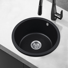 450mm Single Black Granite Kitchen Sink