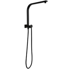 Matte Black Rail Shower Tap/Mixer Set