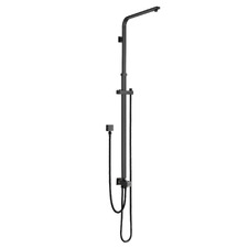 Square Matte Black Universal Twin Rail Shower body