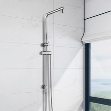 Chrome Round Rail Shower