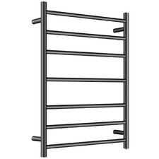 Reese 600 x 800mm Stainless Steel 7 Bar Heated Towel Rail