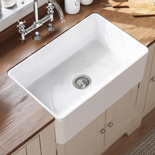 Pierre 610mm Single Bowl Fireclay Kitchen Sink