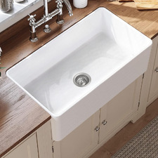 Pierre 838mm Single Bowl Fireclay Kitchen Sink