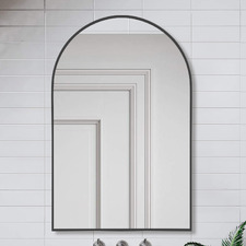 Black Superia Arch Stainless Steel Mirror