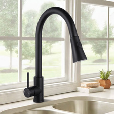 Wide Rounded Euro Pull-Out Kitchen Sink Mixer Tap