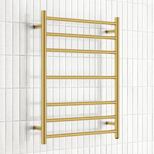 Reese 600 x 800mm Stainless Steel 7 Bar Heated Towel Rail