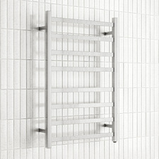 Nero 620 x 912mm Chrome 8 Bar Heated Towel Rail