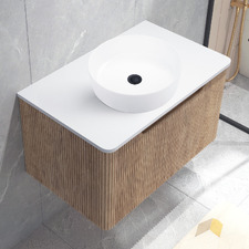 Mallari 750mm Wall Hung Single Vanity with 350mm Ceramic Basin