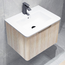 Mallari 600mm Wall Hung Single Vanity with Ceramic Integrated Basin Countertop