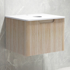 Mallari 600mm Wall Hung Single Vanity with Stone Countertop
