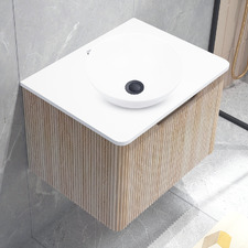 Mallari 600mm Wall Hung Single Vanity with 280mm Ceramic Basin