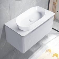 Mallari 900mm Wall Hung Single Vanity with 530mm Ceramic Basin